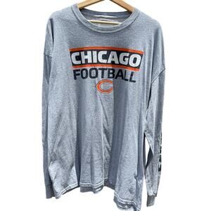 Chicago Bears NFL Football long sleeve gray Fanatics t-shirt Size 2XL